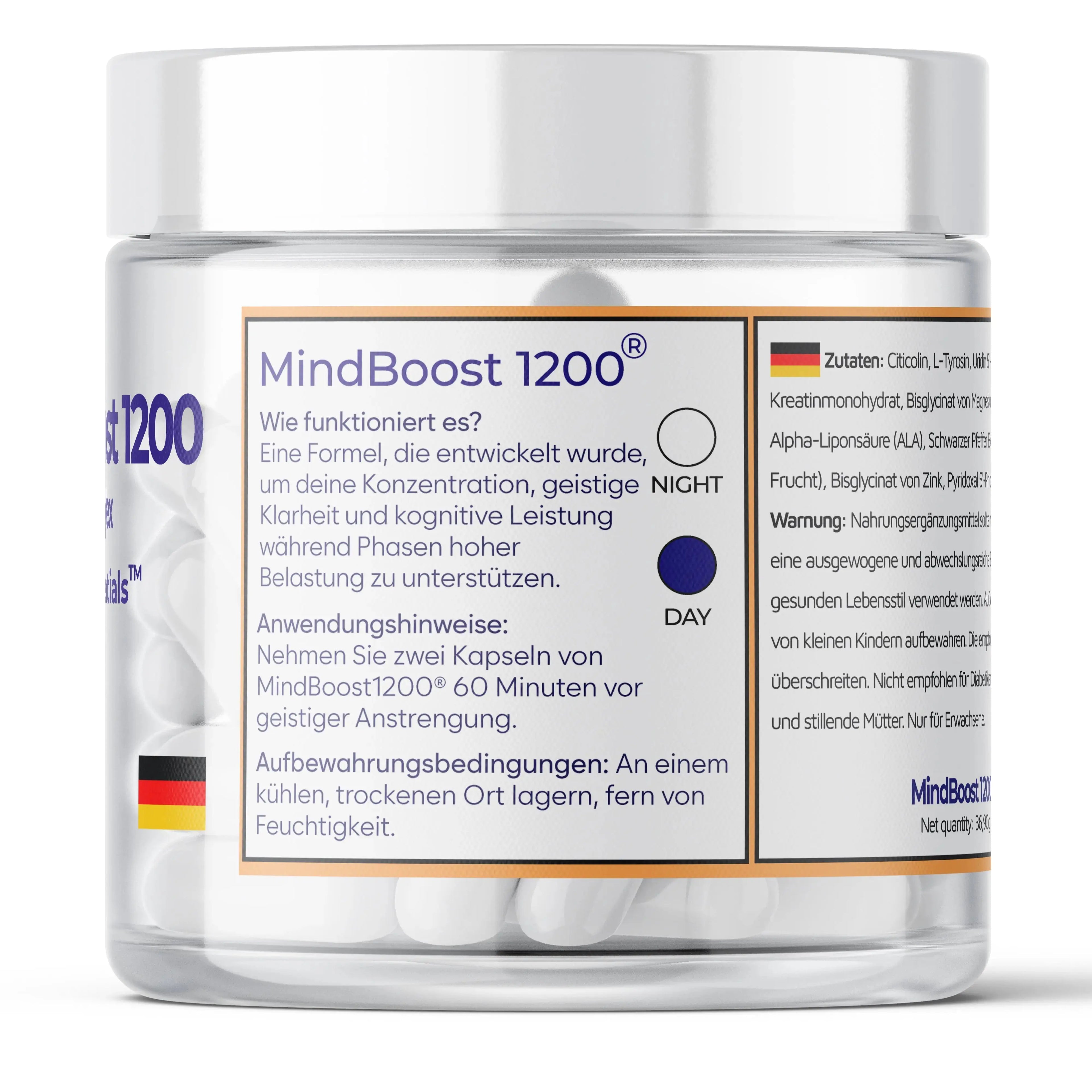 MINDBOOST® 1200 Cognitive Support Complex — Featuring Citicoline, Uridine, L-Tyrosine & Phosphatidylserine — Elevate Your Mind, Sharpen Your Focus & Power Your Ambition BioEssentials