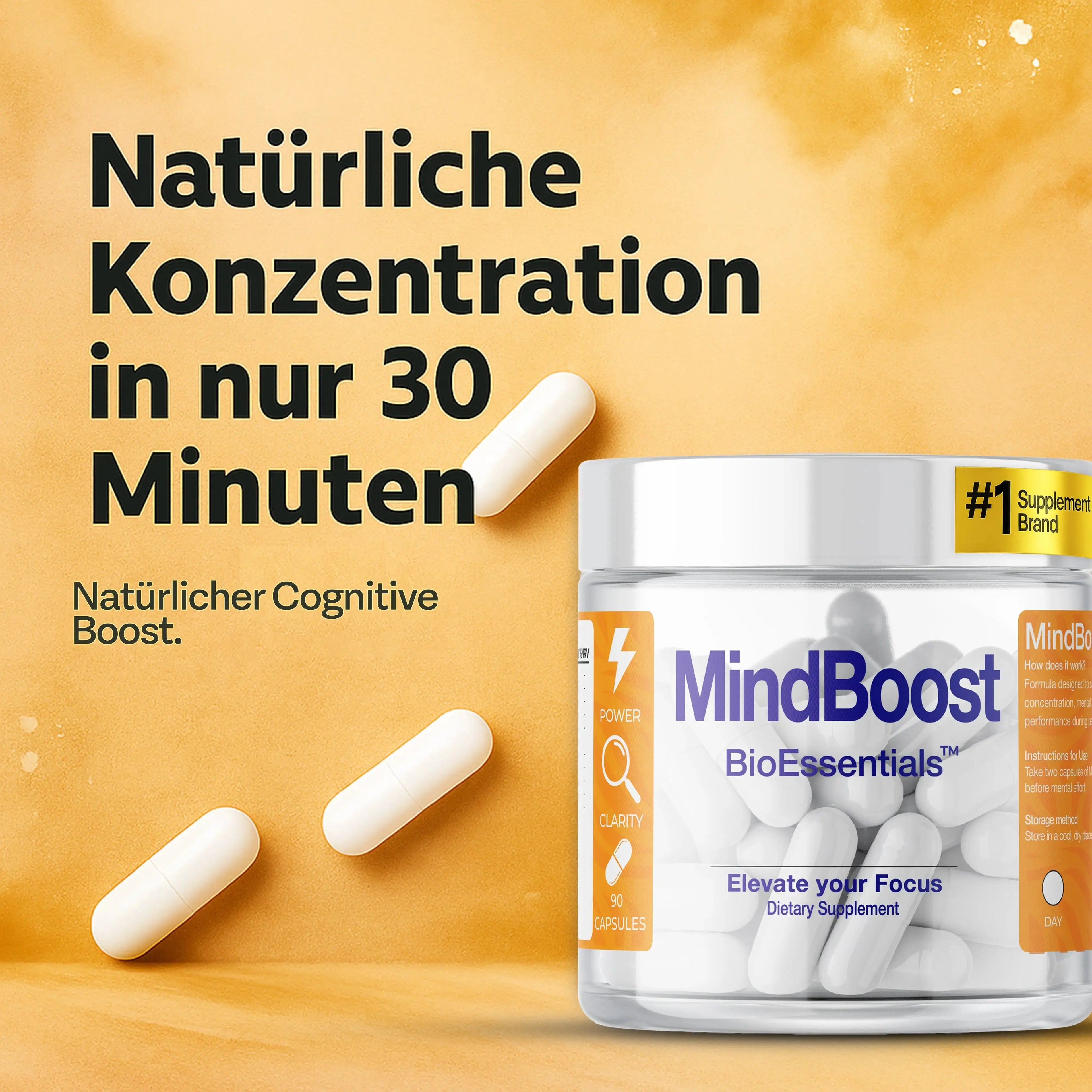 MINDBOOST® 1200 Cognitive Support Complex — Featuring Citicoline, Uridine, L-Tyrosine & Phosphatidylserine — Elevate Your Mind, Sharpen Your Focus & Power Your Ambition BioEssentials