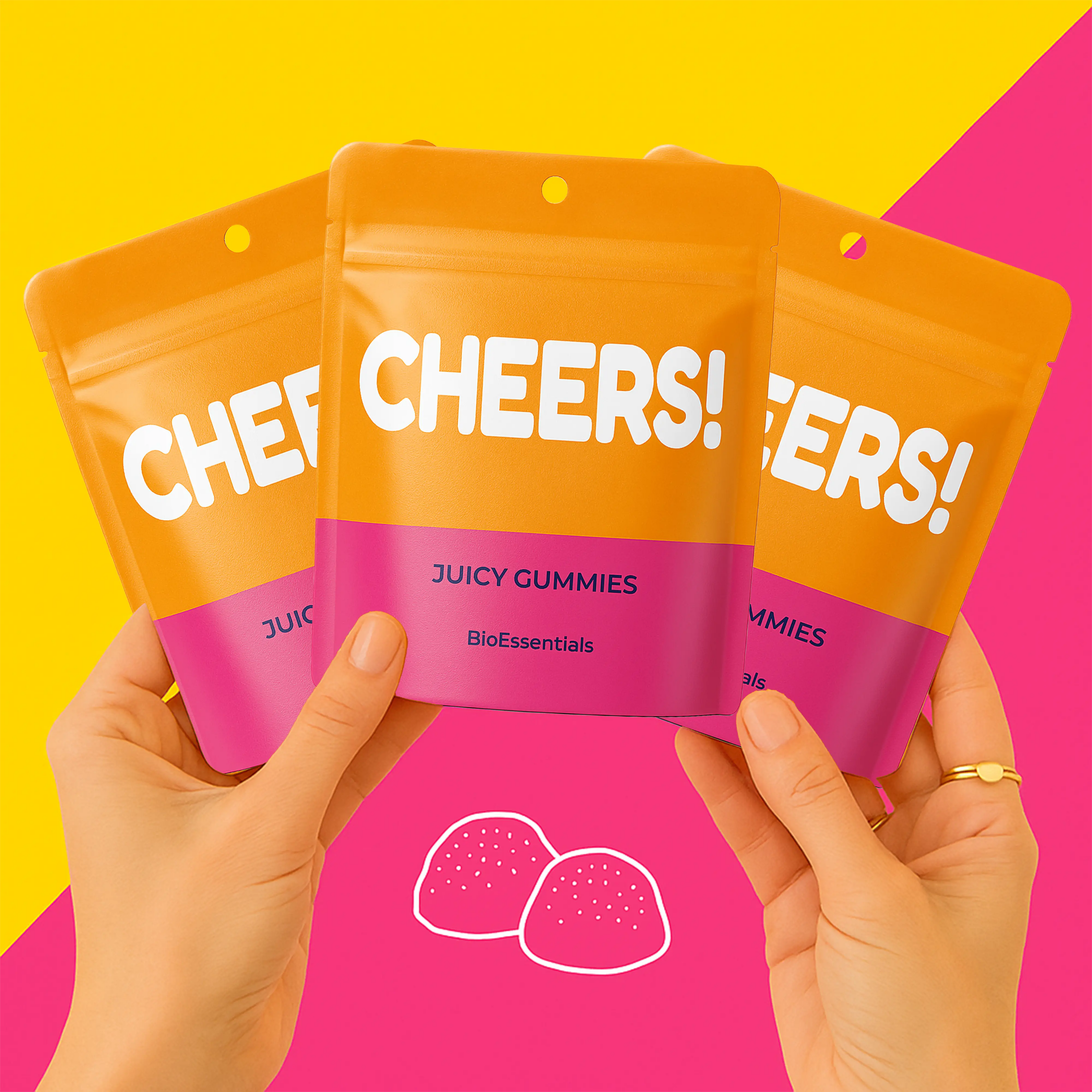 CHEERS!® Juicy Gummies Liver Support Supplement with DHM & Vitamins - 18 Doses for Balanced Social Wellness - BioEssentials