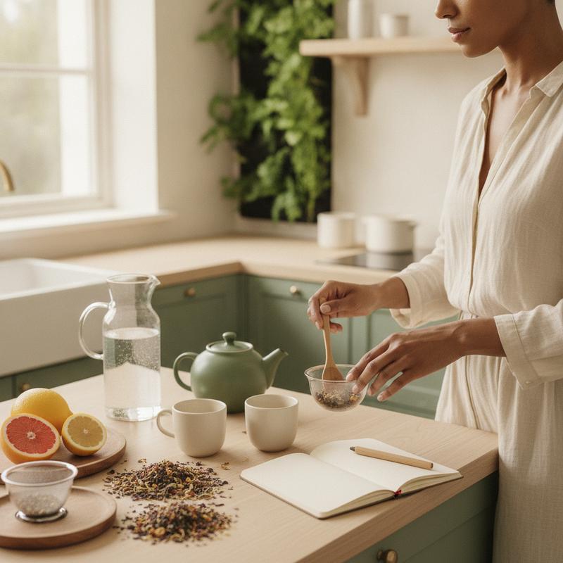 Serene social wellness planning scene - RESTORE kudzu botanical support
