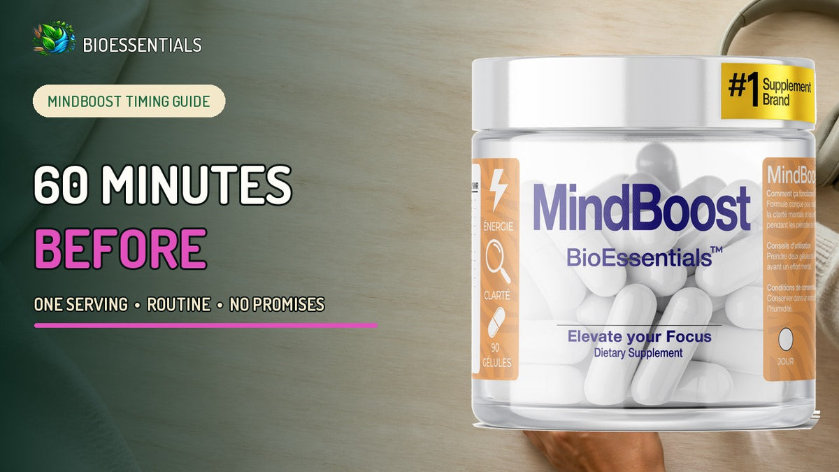 MINDBOOST Timing: What Does 60 Minutes Before Mental Effort Mean?