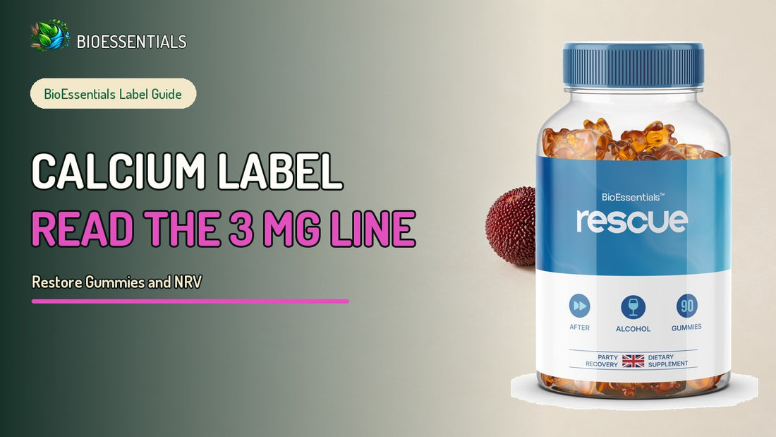 Calcium on Supplement Labels: Restore Gummies' 3 mg Line and NRV