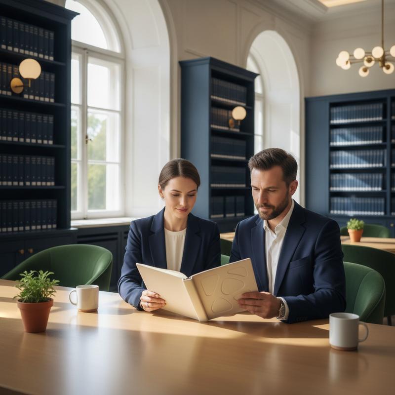 Two adults reviewing a men's nutrition label in a sunlit premium library - Vitalux Men label guide