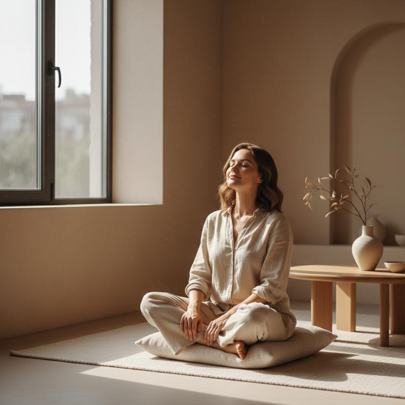 Calm person in soft natural light reflecting auditory wellbeing — ACUSILENCE inner ear support
