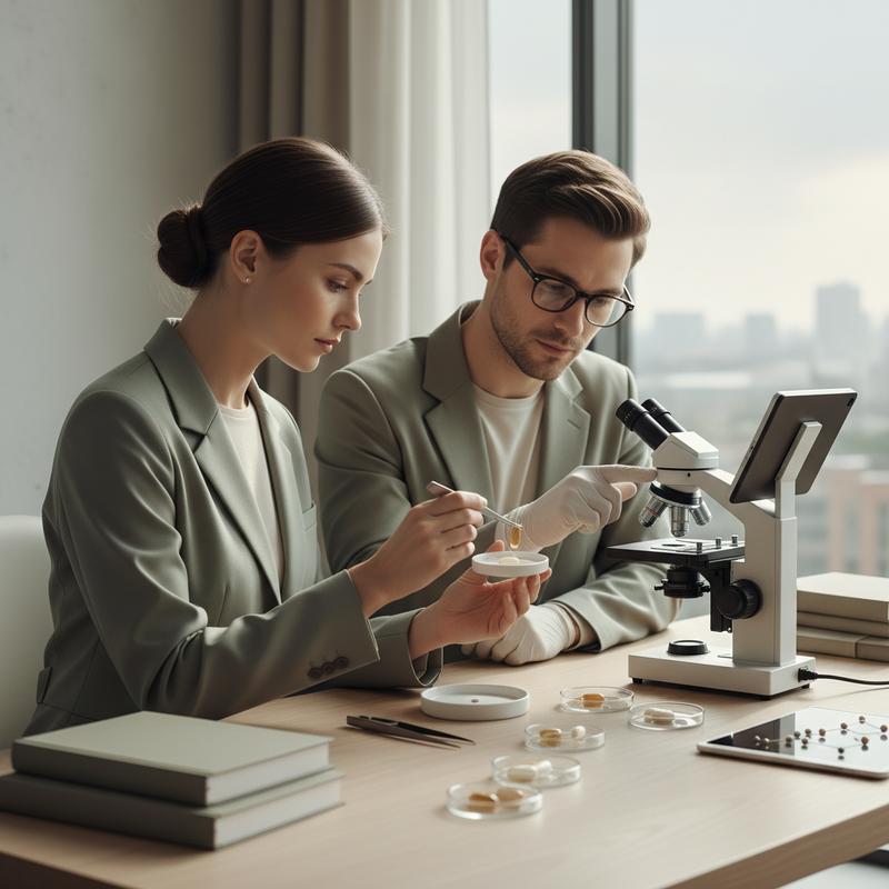 Two professionals reviewing modular supplement options — BioEssentials precision nutrition