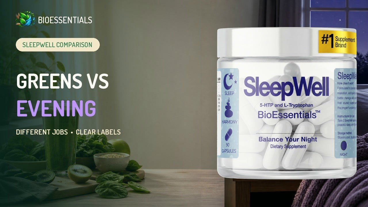 AG1-Style Greens vs SleepWell: Different Formulas, Different Jobs
