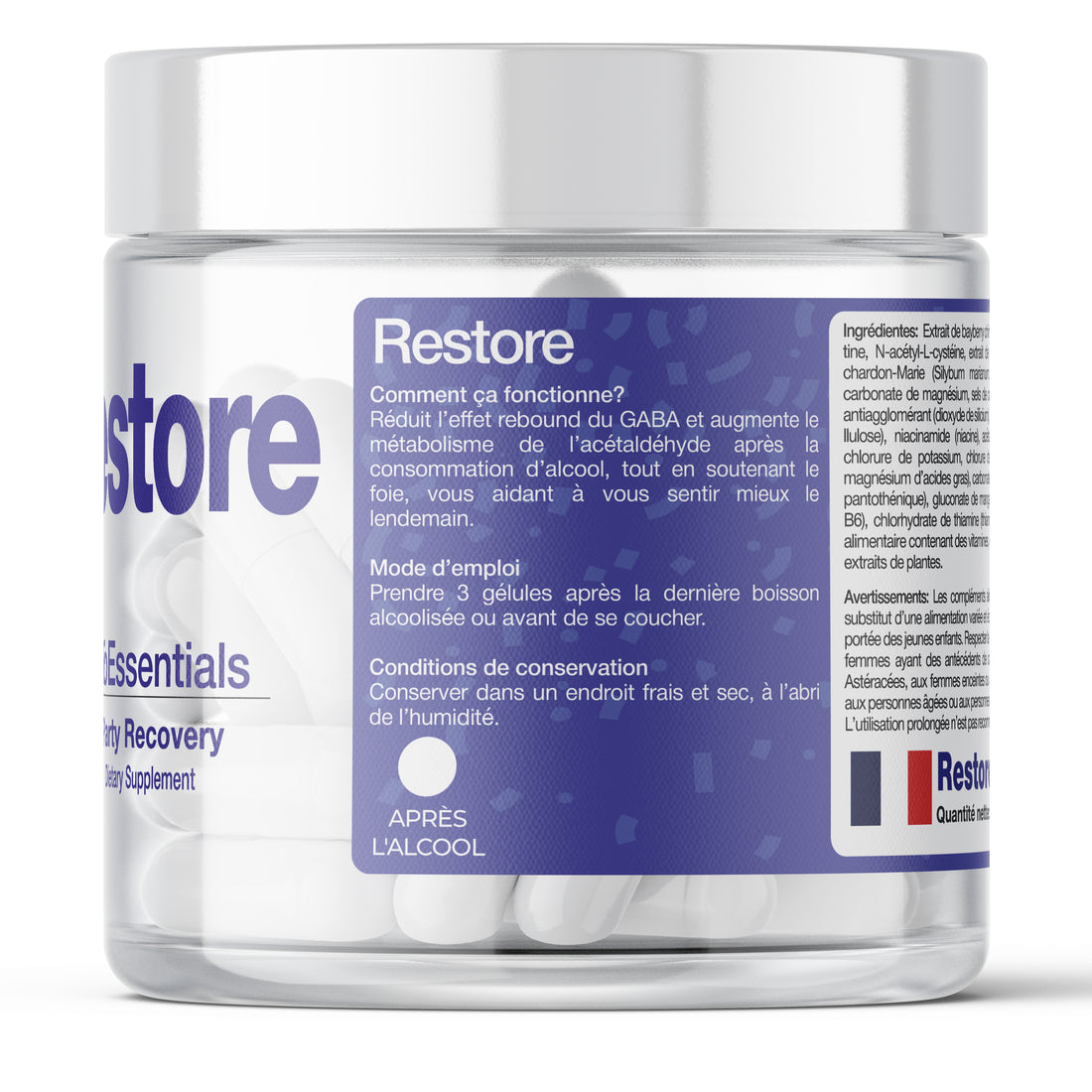 RESTORE® Noční Regenerace – DHM + L-Cysteine – Pohoda Druhý Den &amp; Podpora Jater