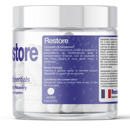 RESTORE® Nattåterhämtning – DHM + L-Cysteine – Nästa-Dags Välmående &amp; Leverstöd