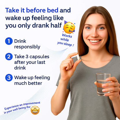 RESTORE® Happy Mornings and Night Recovery – DHM + L-Cysteine Detox &amp; Next-Day Support – Hangover Recovery &amp; Happy Mornings BioEssentials