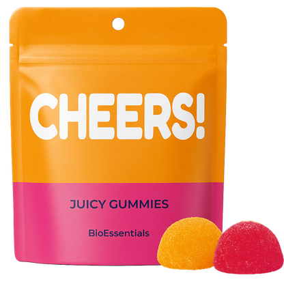 CHEERS!® Juicy Gummies Liver Support Supplement with DHM &amp; Vitamins - 18 Doses for Balanced Social Wellness - BioEssentials