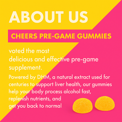 CHEERS!® Juicy Gummies Liver Support Supplement with DHM &amp; Vitamins - 18 Doses for Balanced Social Wellness - BioEssentials