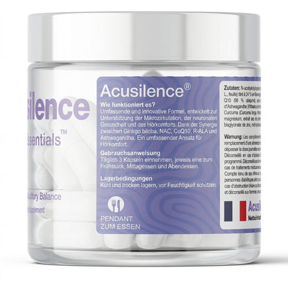 BioEssentials Acusilence product information - DE