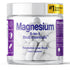Magnesium 5-in-1 dietary supplement bottle with 90 capsules, clear label and health icons