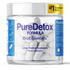 PureDetox liver detox supplement capsules in clear jar, 90 count, dietary support