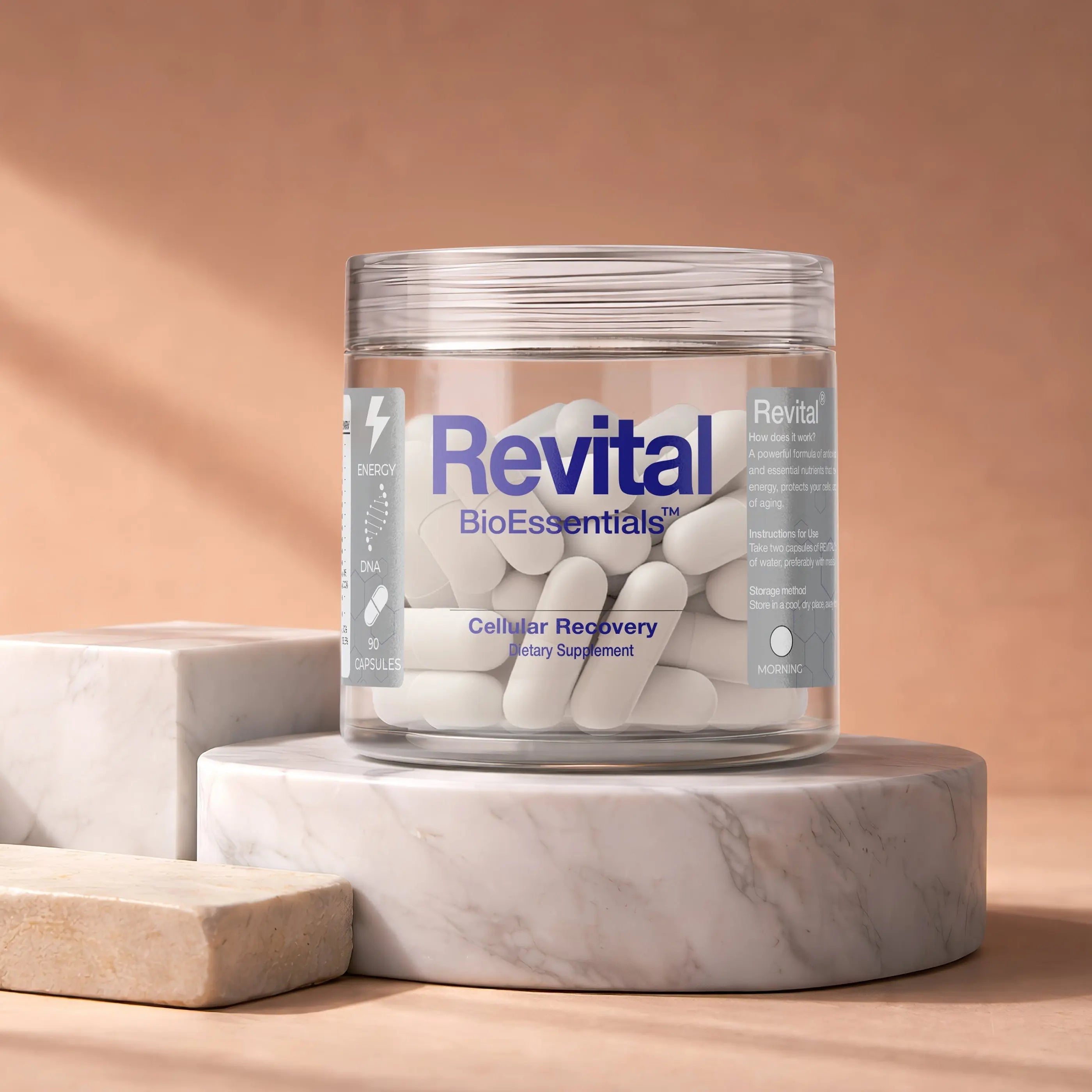 REVITAL® NAD+ Complex – Resveratrol • Shilajit • Magnesium &amp; Vitamins – Supports Cellular Well-Being, Antioxidant Balance &amp; Daily Energy for Men &amp; Women - BioEssentials