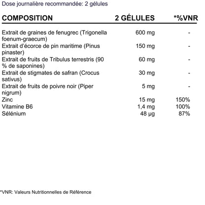 BioEssentials Vitalux Men supplement facts - FR
